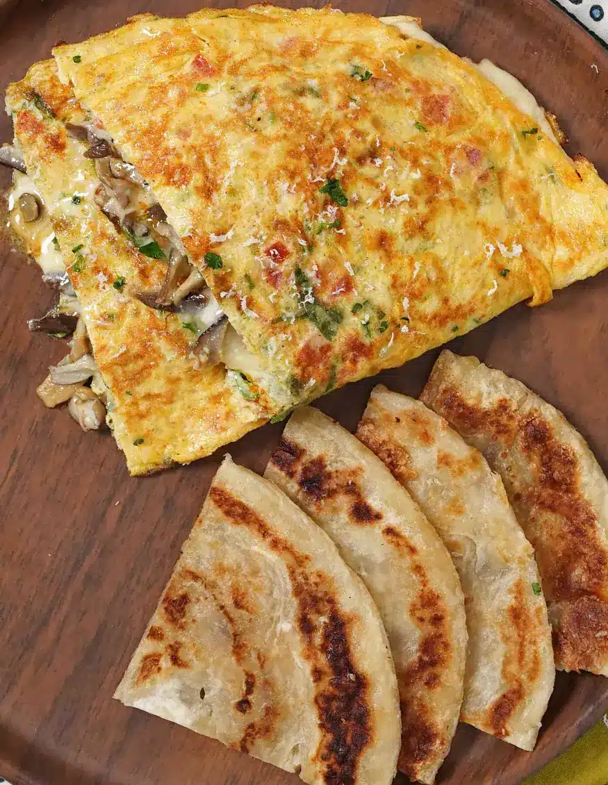 Mushroom-Desi-omelette